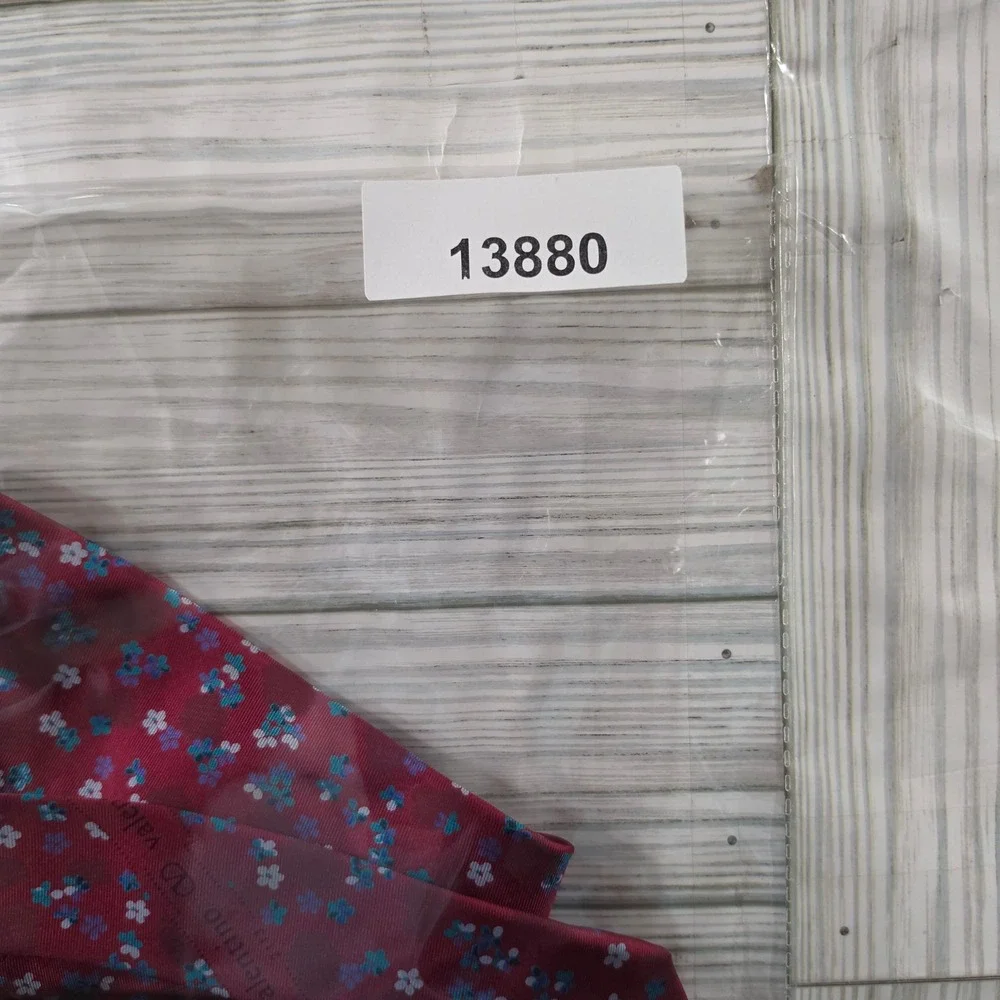 Valentino Cravatte Mens Silk Tie Burgundy Red Blue Floral Made in Italy Luxury